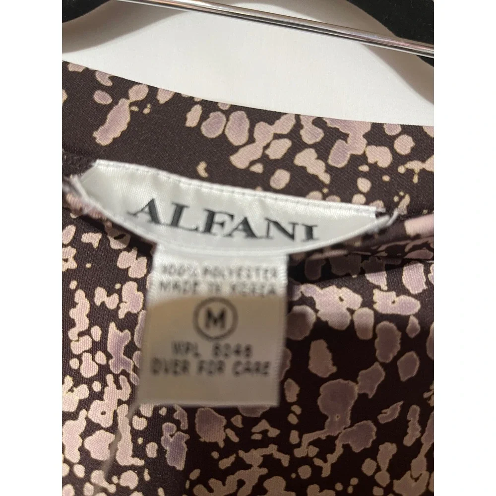 Alfani Womens Skirt Brown Pink Abstract‎ Print Knee Length Career Casual Medium
